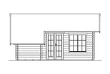 Skan Holz Gartenhaus Modell Esbjerg 3 Ansicht vorne