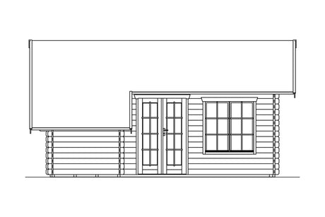 Skan Holz Gartenhaus Modell Esbjerg 3 Ansicht vorne