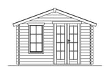 Skan Holz Gartenhaus Modell Langesund Ansicht vorne