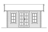 Skan Holz Gartenhaus Modell Lugano 1 Ansicht vorne