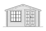 Skan Holz Gartenhaus Modell Stavanger Ansicht vorne