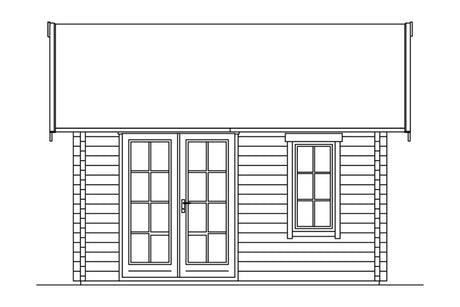 Skan Holz Ferienhaus Modell Toronto 1 Ansicht vorne