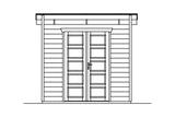 Skan Holz Gartenhaus Modell Venlos 1 Ansicht Vorne