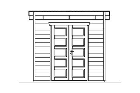 Skan Holz Gartenhaus Modell Venlos 1 Ansicht Vorne