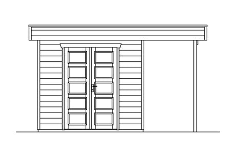 Skan Holz Gartenhaus Modell Venlo 2 Ansicht vorne