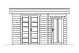 Skan Holz Gartenhaus Modell Venlo 3 Ansicht Vorne