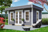 Skan Holz Gartenhaus Modell Basel schiefergrau