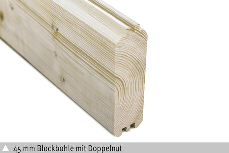 Skan Holz Gartenhaus Modell Narvik Bohlenstärke