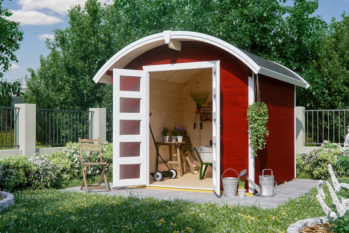 Skan Holz Gartenhaus Modell Delft schwedenrot
