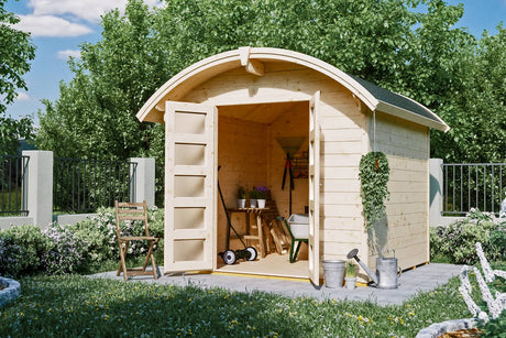 Skan Holz Gartenhaus Modell Delft naturbelassen