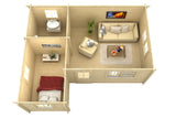 Skan Holz Ferienhaus Modell St. Moritz visualisiert