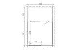 Skan Holz Gartenhaus Modell Alicante 2 Grundriss