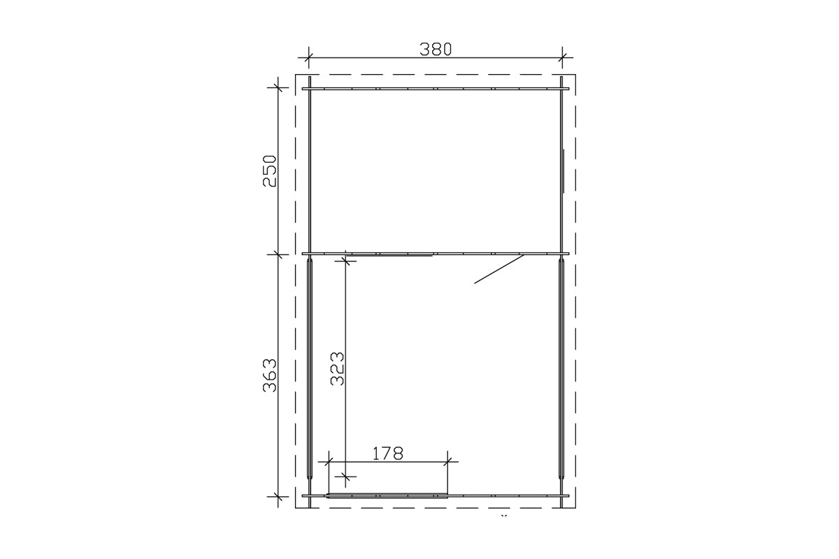 Skan Holz Gartenhaus Modell Alicante 3 Grundriss