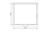 Skan Holz Gartenhaus Modell Basel 2 Grundriss
