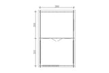 Skan Holz Gartenhaus Modell Holmestrand Grundriss