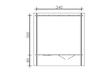 Skan Holz Gartenhaus Modell Langesund 2 Grundriss