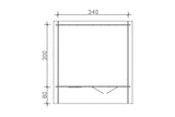 Skan Holz Gartenhaus Modell Malaga 1 Grundriss