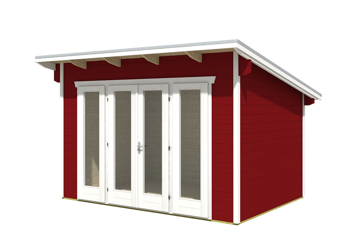 Skan Holz Gartenhaus Modell Ostende 1 schwedenrot freigestellt