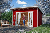 Skan Holz Gartenhaus Modell Ostende 1 schwedenrot