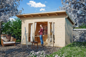 Skan Holz Gartenhaus Modell Ostende 1 naturbelassen