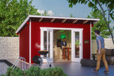 Skan Holz Gartenhaus Modell Ostende 2 schwedenrot