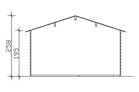 Skan Holz Gartenhaus Modell Alicante Schnitt