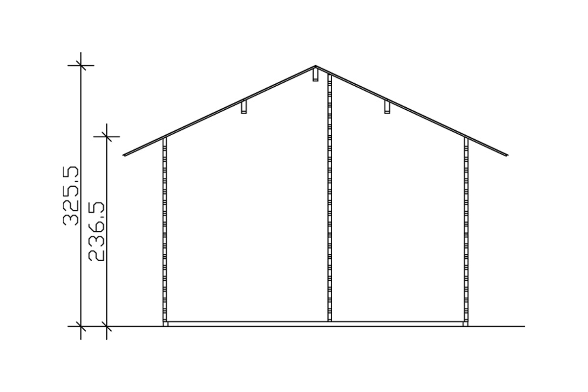 Skan Holz Gartenhaus Modell Esbjerg 1 Schnitt