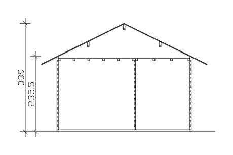 Skan Holz Gartenhaus Modell Esbjerg 2 Schnitt