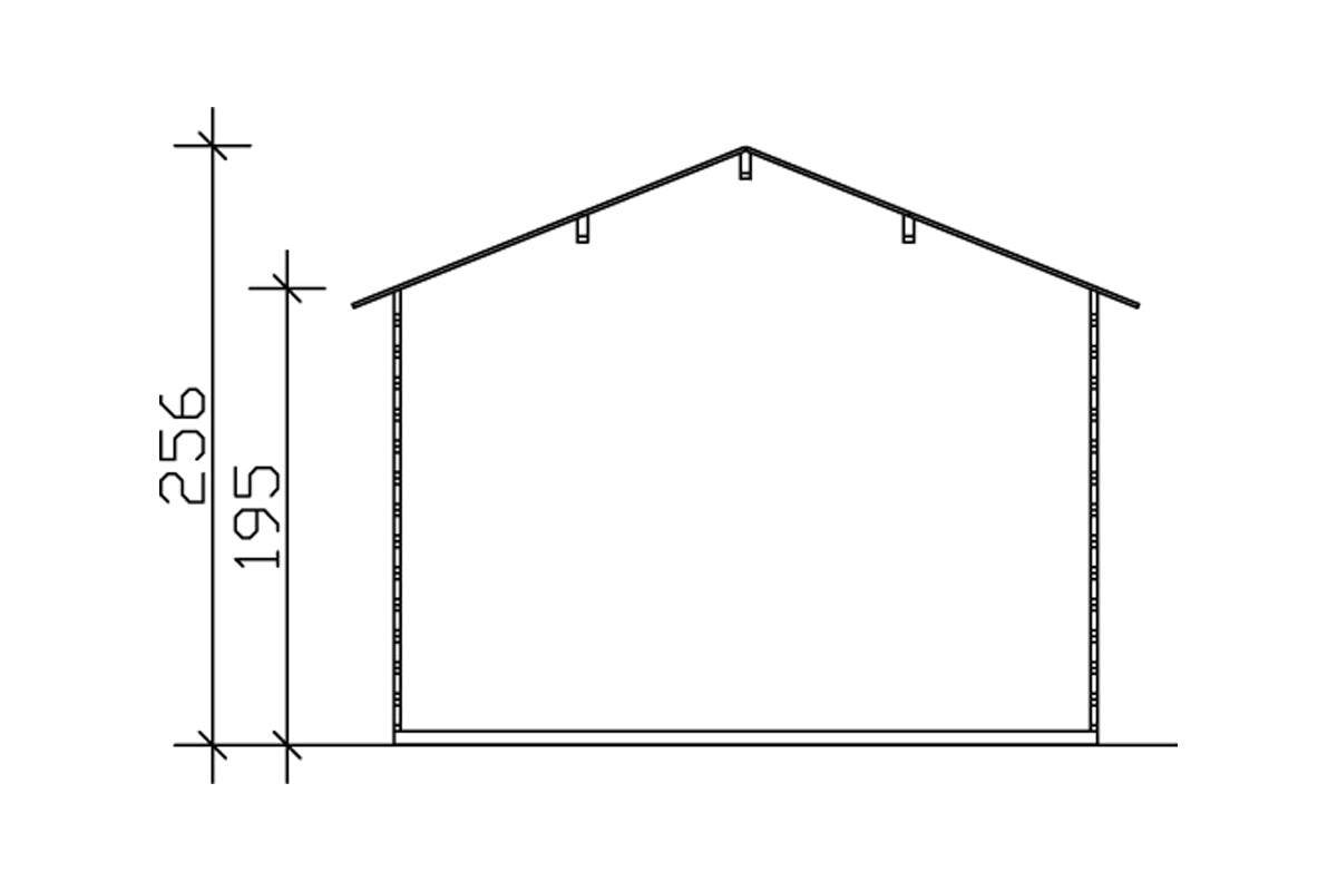 Skan Holz Gartenhaus Modell Faro Schnitt