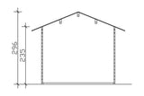 Skan Holz Gartenhaus Modell Lugano 1 Schnitt