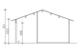 Skan Holz Gartenhaus Modell Luzern Schnitt