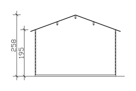 Skan Holz Gartenhaus Modell Malaga Schnitt