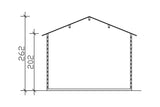 Skan Holz Gartenhaus Modell Narvik Schnitt