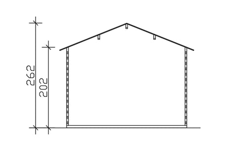 Skan Holz Gartenhaus Modell Narvik Schnitt