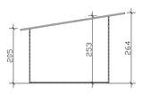 Skan Holz Gartenhaus Modell Ostende 2 Schnitt