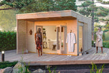 Skan Holz Gartenhaus Modell Tokio 4 mit Innenschalung naturbelassen