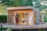 Skan Holz Gartenhaus Modell Tokio 4 ohne Innenschalung naturbelassen