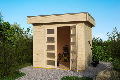 Skan Holz Gartenhaus Modell Venlos 1 naturbelassen