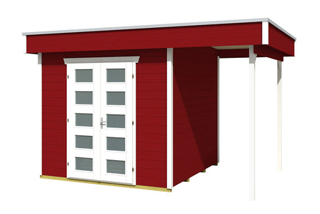 Skan Holz Gartenhaus Modell Venlo 2 schwedenrot freigestellt