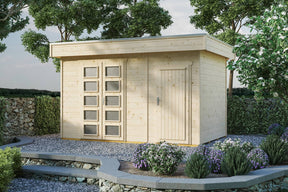 Skan Holz Gartenhaus Modell Venlo 3 naturbelassen