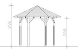 Skan Holz Pavillon Modell Colmar 3 Schnittzeichnung