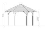 Skan Holz Pavillon Modell Colmar 1 Schnittzeichnung