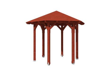 Skan Holz Pavillon Modell Colmar 1 mahagoni freigestellt