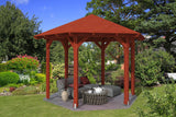 Skan Holz Pavillon Modell Colmar 2 mahagoni