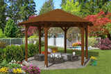 Skan Holz Pavillon Modell Colmar 3 nussbaum