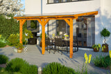 Leimholz-Terrassenüberdachung Andria Eiche hell 434 cm