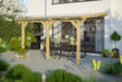 Leimholz-Terrassenüberdachung Andria Naturbelassen 434 cm