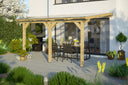 Leimholz-Terrassenüberdachung Andria Naturbelassen 434 cm