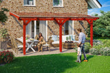 Leimholz-Terrassenüberdachung Andria Mahagoni 541 cm