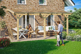 Leimholz-Terrassenüberdachung Andria Naturbelassen 541 cm